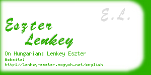 eszter lenkey business card